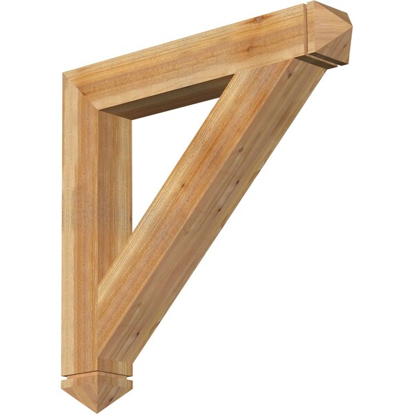 Ekena Millwork Traditional Arts & Crafts Rough Sawn Bracket, Western Red Cedar, 6"W x 42"D x 42"H BKT06X42X42TRA03RWR - main